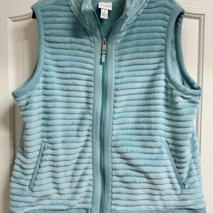 Chico's Aqua Blue Fleece Vest